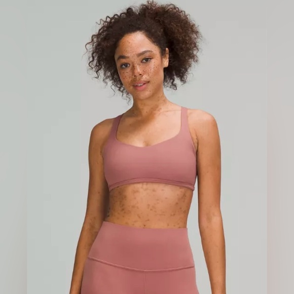 Lululemon Free to Be Bra - Wild Light Support, A/B Cup Dusty Rose Size 6 - Picture 1 of 10